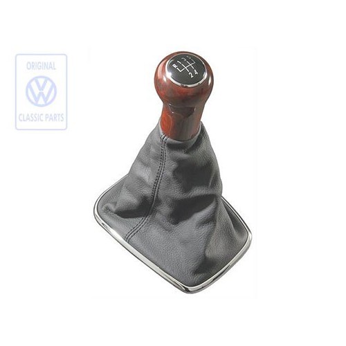 	
				
				
	Gear lever knob (wood) with leather bellows for Golf 4 - C054352
