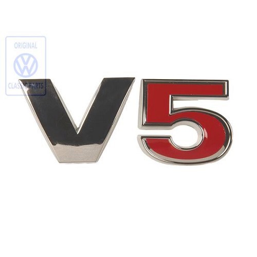 	
				
				
	Emblema adhesivo V5 cromado y rojo para maletero o portón trasero para VW Golf 4 y Bora Sedan o Variant V5 (05/1999-06/2006) - Motor AQN - C233965
