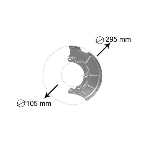 	
				
				
	Protezione per disco del freno anteriore sinistro per Golf 4 e Bora - GH27838
