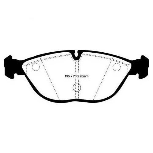 	
				
				
	Pastilhas de travão dianteiras EBC VERMELHO para Golf 4 R32 - GH50806
