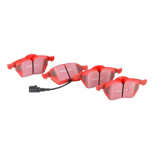 	
				
				
	Plaquettes avant EBC ROUGES dîtes RED STUFF pour Golf 4 et New Beetle - GH50809
