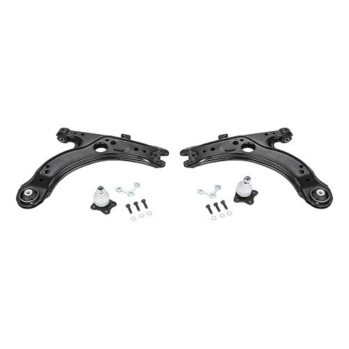 	
				
				
	Kit 2 Triangles avant + 2 Rotules pour Volkswagen Golf 4, Bora & New Beetle - GJ51714K
